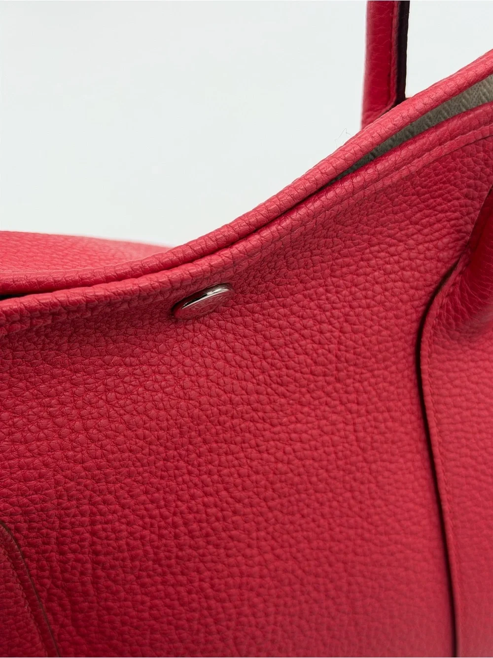 HERMES Garden Party leather pink tote bag😍